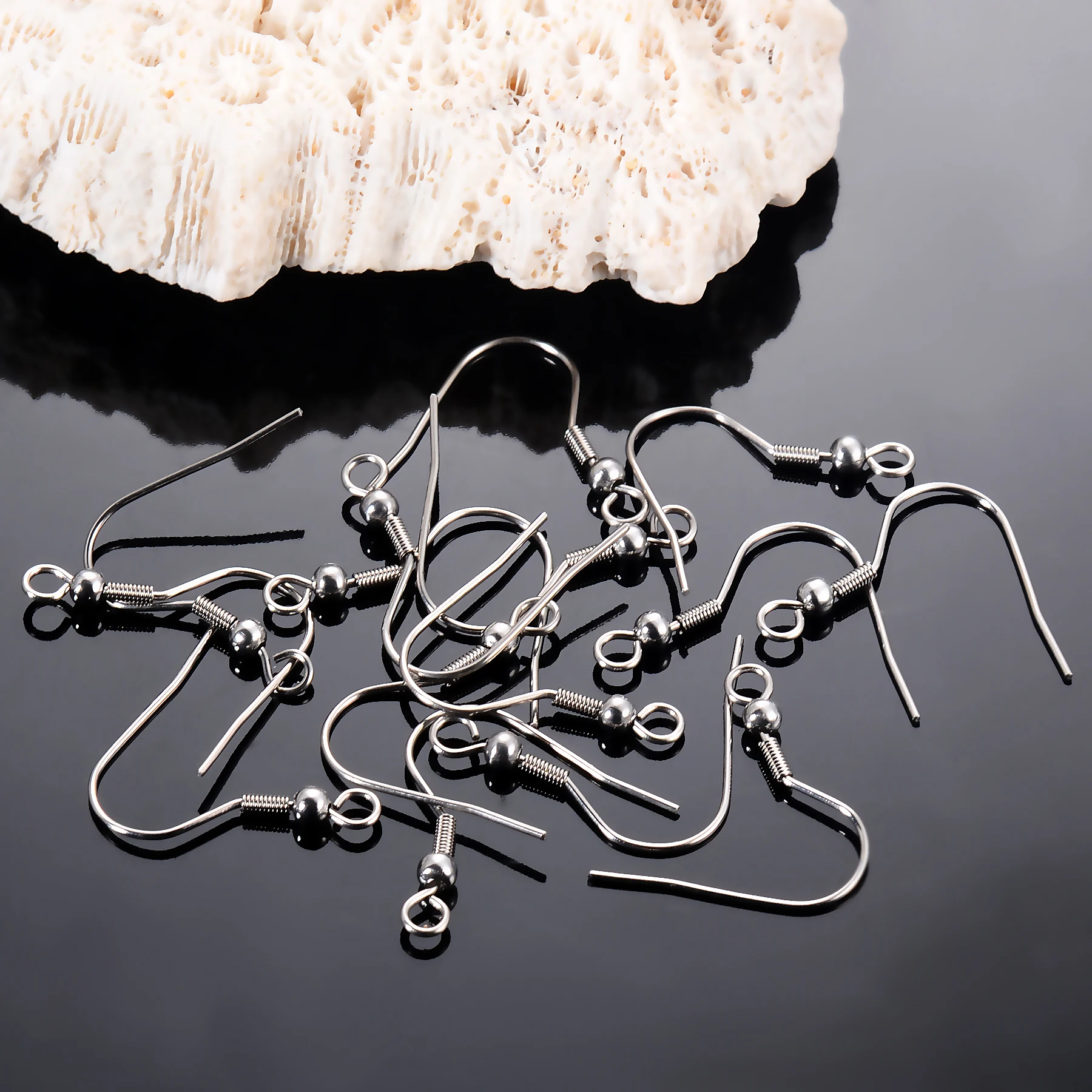 20Pcs/Lot Stainless Steel French Earring Clasps Hooks Men Women DIY Components For Ear Jewelry Making Findings Not Allergic