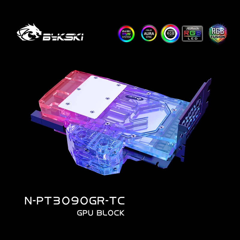 Bykski N-PT3090GR-TC GPU water Cooler Block For Palit RTX 3090 GameRock OC Full Cover GPU video card Water Cooling