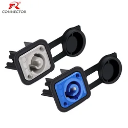 1PC Waterproof Powercon Chassis Connector 20a 3 pins Power Female Socket Panel Mount Connector, For Stage Light LED Audio Video