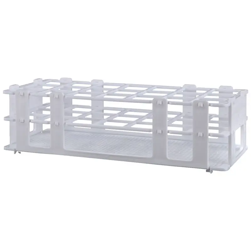 Plastic Test Tube Rack for 30mm Tube, 21 Well, White,Detachable (21 Hole)