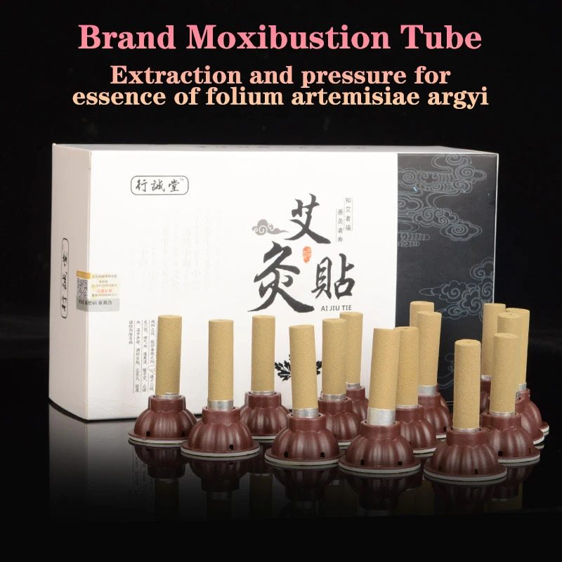 60pcs Moxa Self-stick Moxibustion Heating Acupunture Therapy Meridian Massage Warm Body Massager Wild Mugwort Argy Wormwood