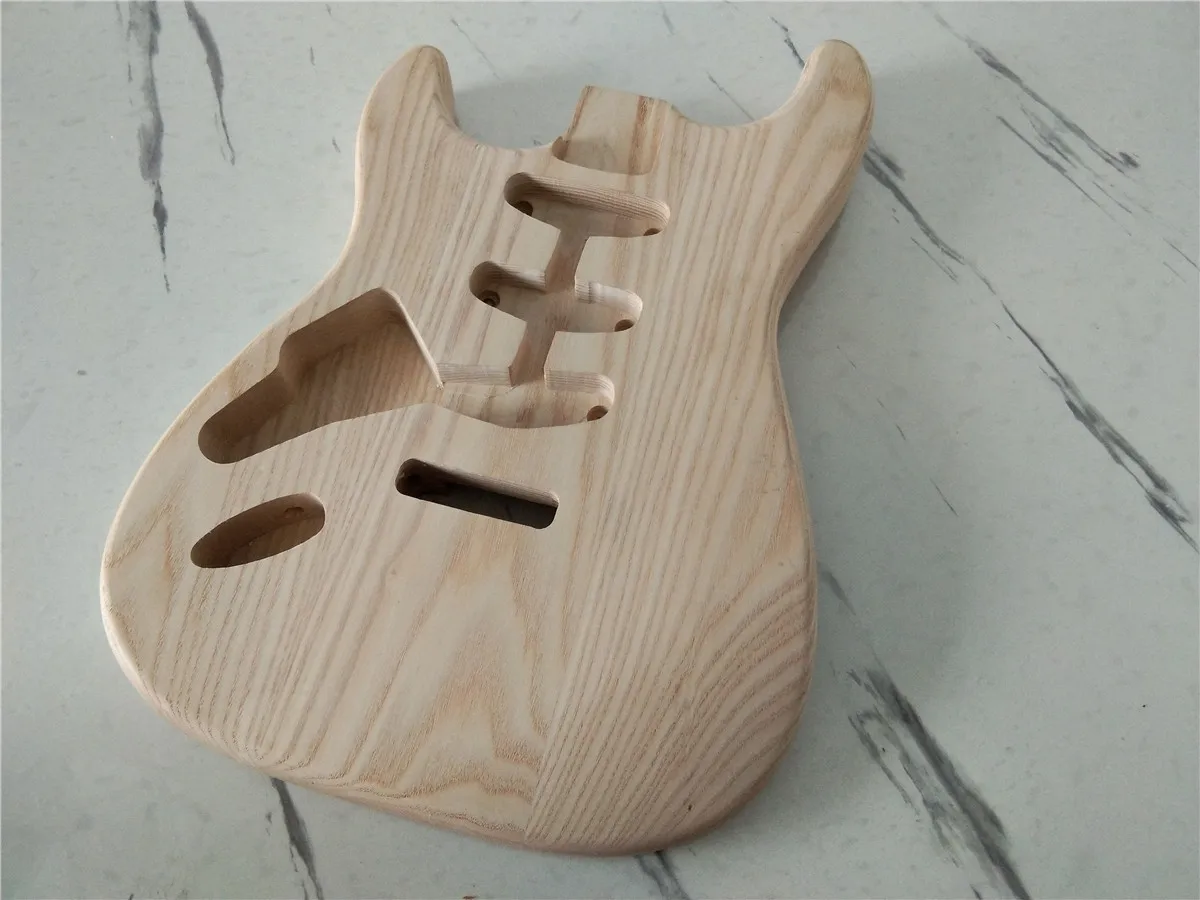 Ash/Alder Wood Lefthand ST Electric Guitar Body Replacement, Unpainted Electric Guitar Body Diy Kits BJ-299  8