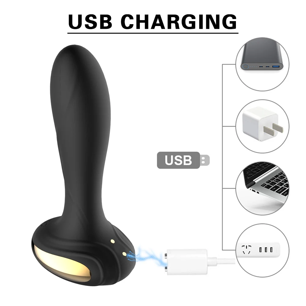 Anal Vibrator Wireless Remote Control Electric Shock Prostate Massager Huge Dildo Vibrator for Men Gay Big Butt Plug Anal Toys