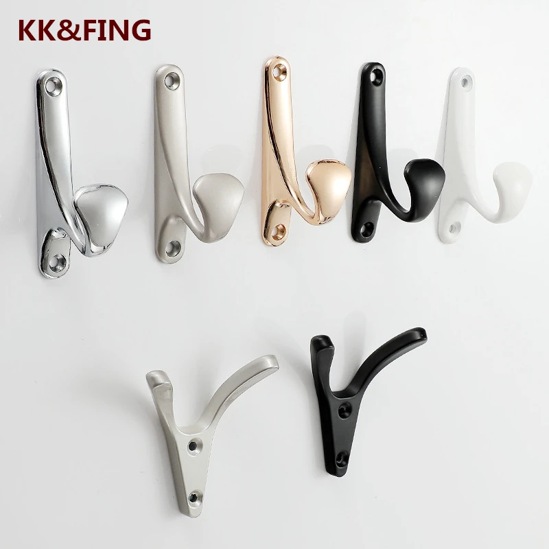 

KK&FENG 1PC New Simple Coat Hooks Wardrobe Door Cloakroom Storage Holder Coat Hooks Zinc Alloy Hook Home Hecoration Hooks