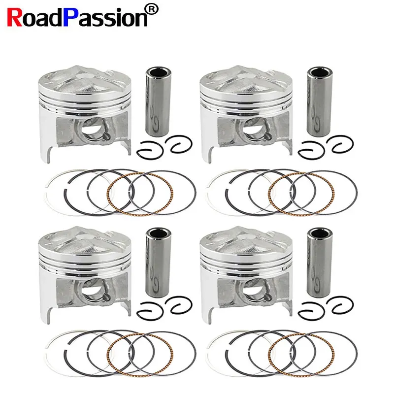 4Sets Motorcycle Accessories Cylinder Bore Size 49 49.25 49.5mm Piston Rings Full Kit For SUZUKI GSX250R GJ72A GJ73A GSF250