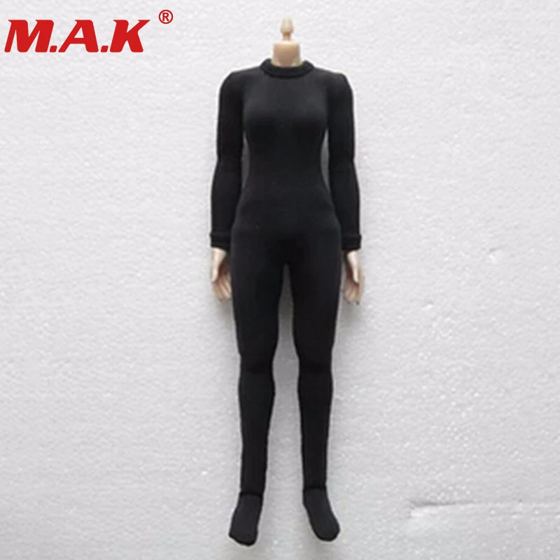 

black 1:6 scale female girl tight leotard clothing woman sportswear clothes model toys for 12" lady action figures accessory