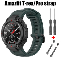 Hot Silicone Band For Huami Amazfit T-rex T Rex pro Strap smart watch bands Connector screw rod adapter pin