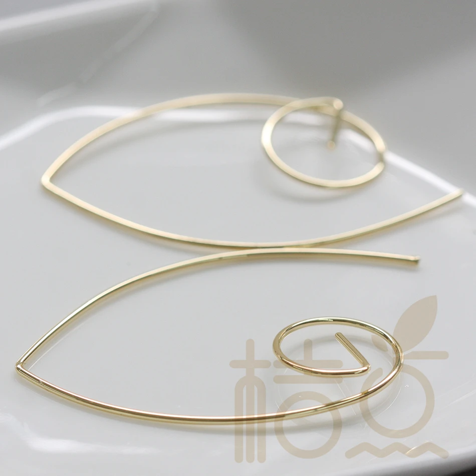 DIY Supply-Solid Brass Earring Wire - Earring Finding - 45x29mm (4122C)