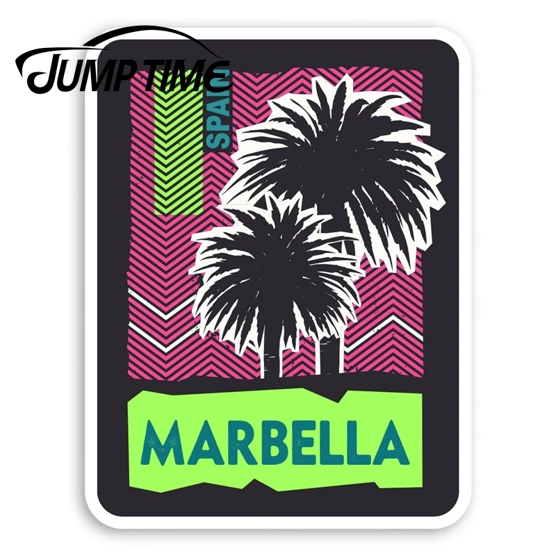 Jump Time Marbella Spain Vinyl Stickers - Travel Holiday Sticker LuggageWaterproof Car Decal Trunk Car Accessories