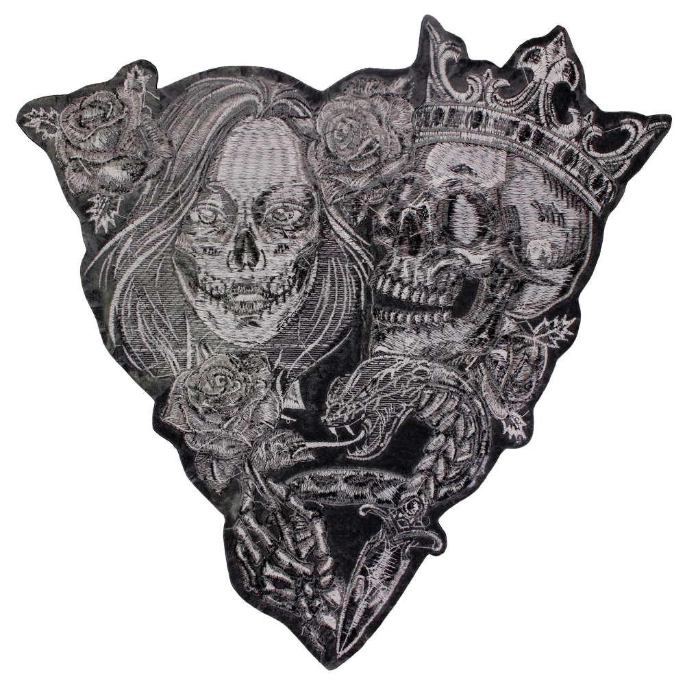 Skull Patch Embroidered Flower Iron on Stickers Patches for Tactical  Jackets  Punk Patches  Decorative Motorcycle Backpacks