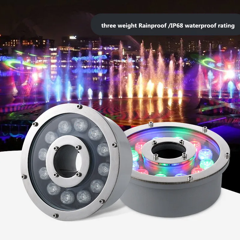 

Recessed Underwater Led Fountain light DC24V 6w 9w 12w 18w Swimming Pool light IP68 Waterproof LED Landscape Lighting decoration