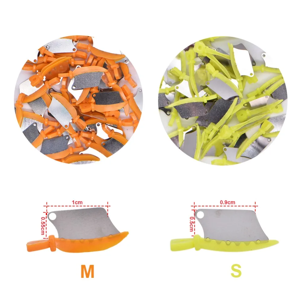 40 Stuks Tandwig Mes Prime Tanden Interproximale Plastic Wigbeschermer Met Roestvrijstalen Matrix Tandheelkunde Matrices