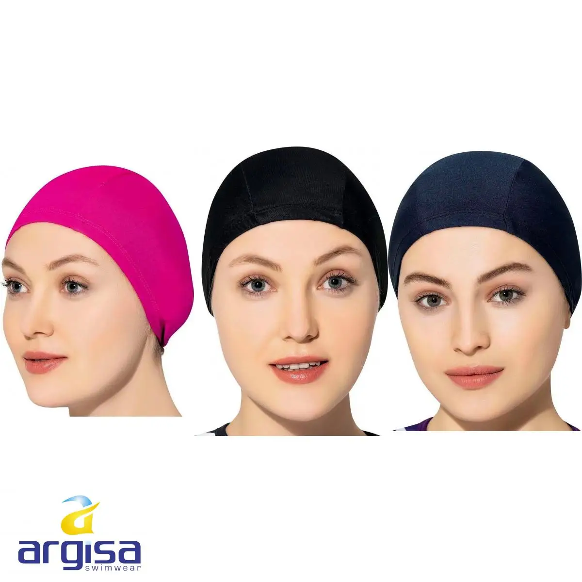 Argisa 8003 Lycra Cloth Pool Sea Bathing Cap Standard Size Swimming Turban Wrap Soft Shower swimmer will Hat