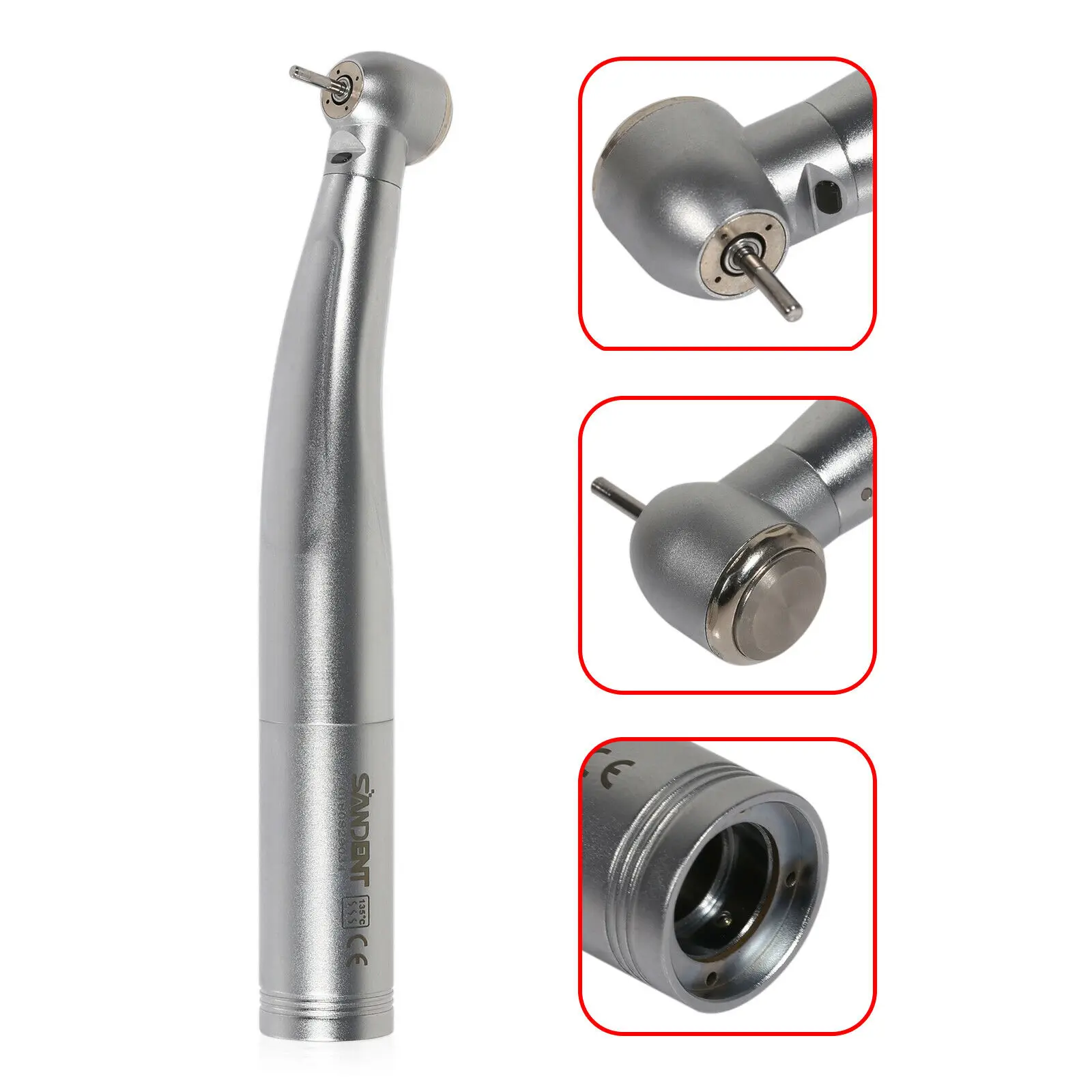 Padrão claro do handpiece do diodo emissor de luz da fibra ótica dental/grande turbina principal com acoplador rápido de kavo multiflex lux 6 furos quatro pulverizador de água