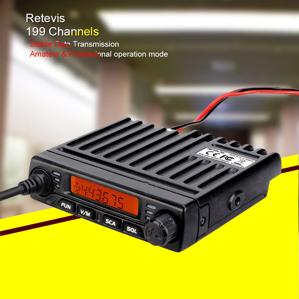 Car Walkie Talkie Radio Station RETEVIS RT98 VHF ( or UHF) 15W Car Mobile Radio Car Two-Way Radio Ham Radio Transceiver Truckers