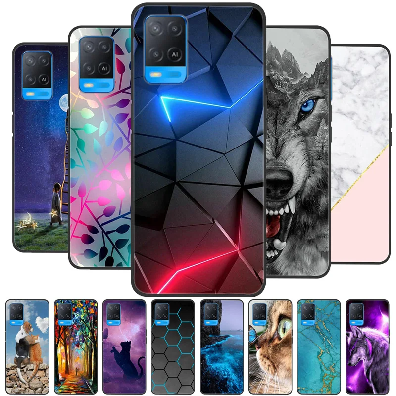 For Oppo A54 Case Phone Cover Soft Silicone TPU Back Cases for Oppo A54 4G Case 6.51'' CPH2239 Coques for OPPOA54 A 54 Global