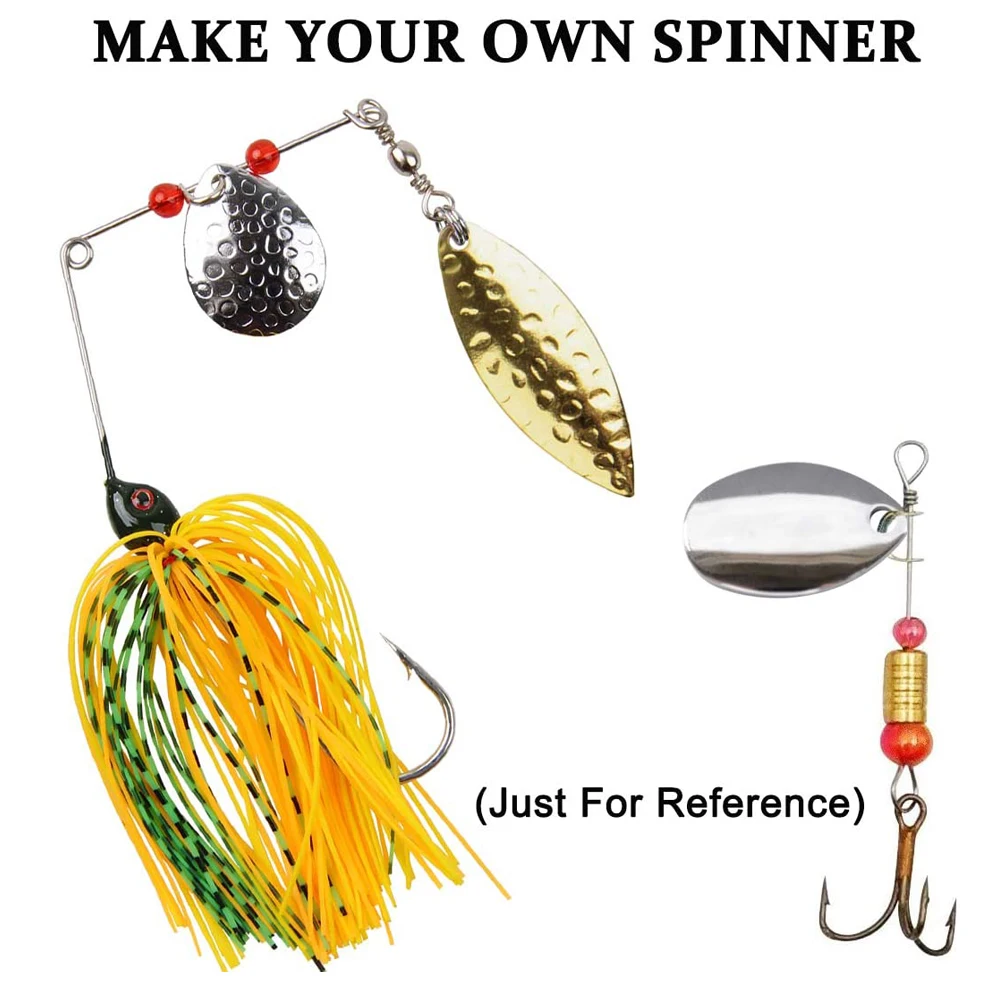 Kit d'appâts en forme de cuillère pour la pêche, avec lames, spinnerbait, Buzzbait, Bass, matériel pour pêcher, facile à tourner, en saule du Colorado, 40 pièces