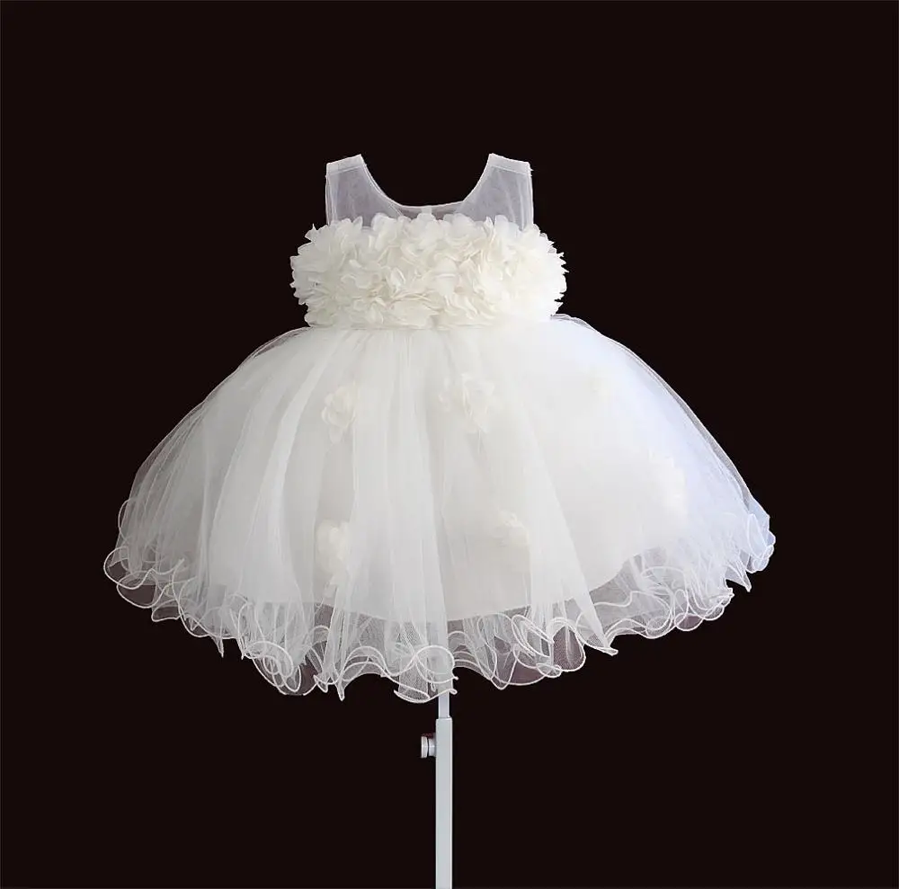 baby girls dresses lace flower kids clothing princess wedding baptism children wear 1 year birthday vestido infantil 6M-4Y