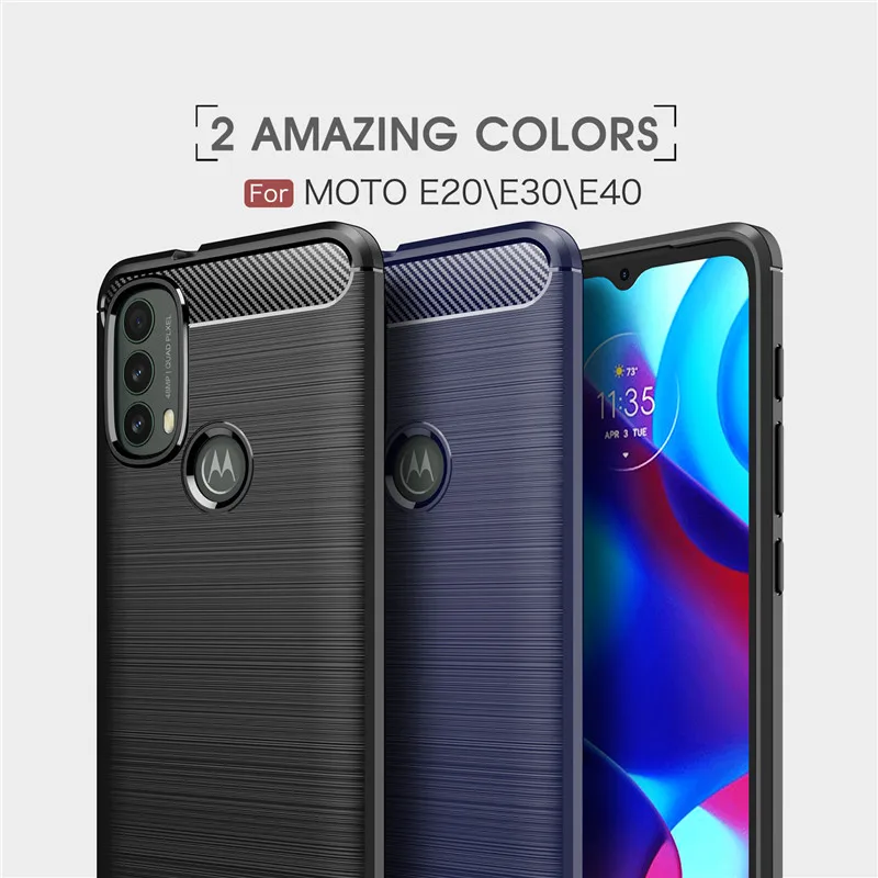 For Motorola Moto E20 E30 E40 E22 E22i E32 Carbon Fiber Case For G10 G20 G30 G50 5G G100 G31 G41 G51 G71 G22 G32 G42 G52 G72 G82