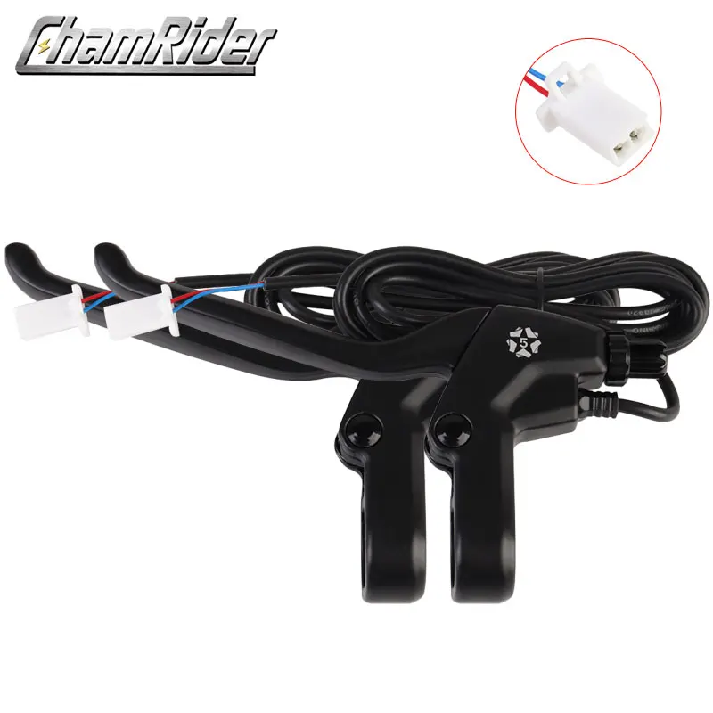 ChamRider-Power Cut-off Brake Lever, Aluminum Alloy Julet, Waterproof Connector for Electric Bicycle, 112pdd WUXING