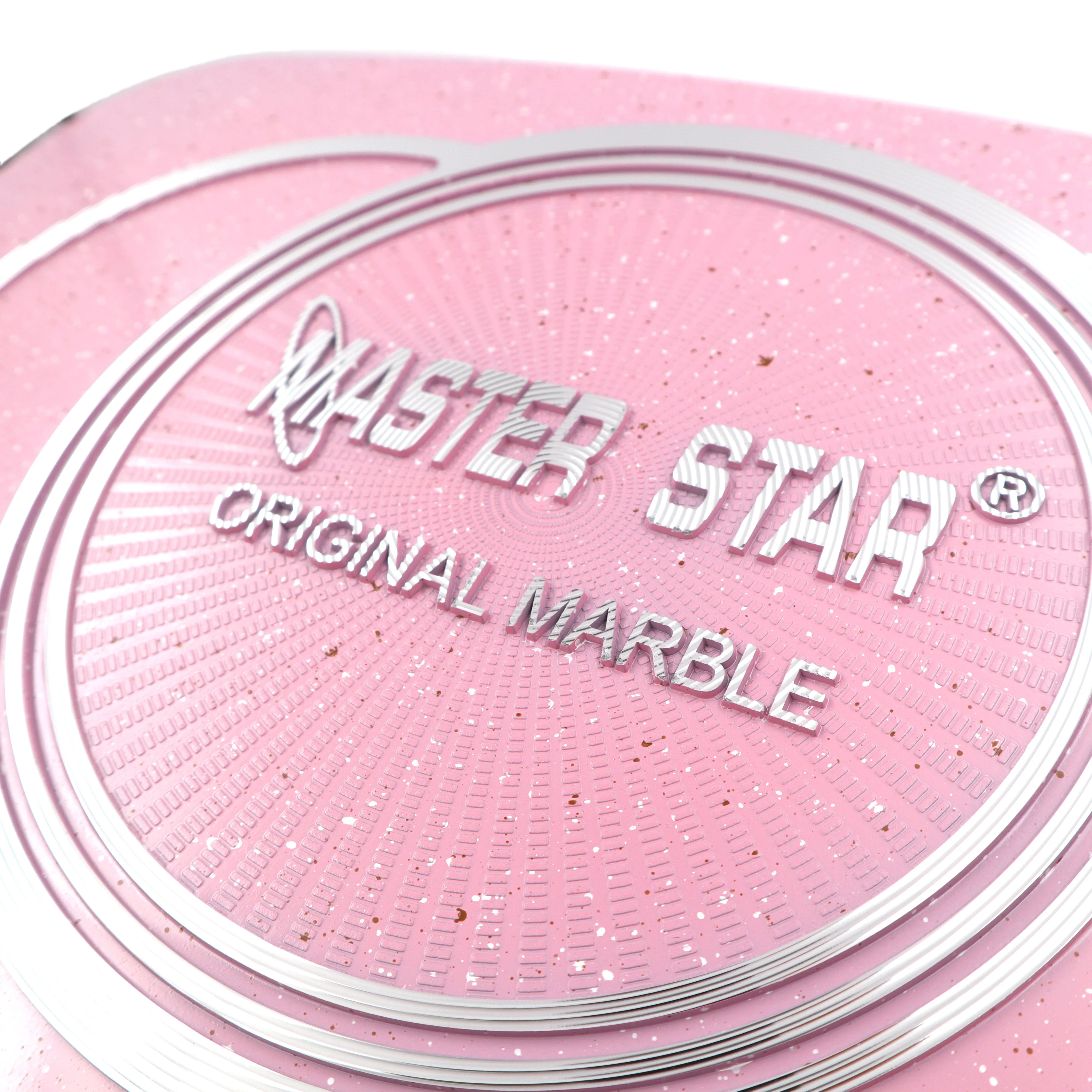 Master Star Famous Brand Design Die-Casting Double Sided Fry Pan 40cm Pink Color Grill Steak Pan High Quality Kitchen Cookware