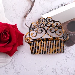 Vintage Hair Combs Colorful Acetate Hair Accessories Faux Tortoise shell Women Hair clips Flamenco dancers Headdresses jewelry