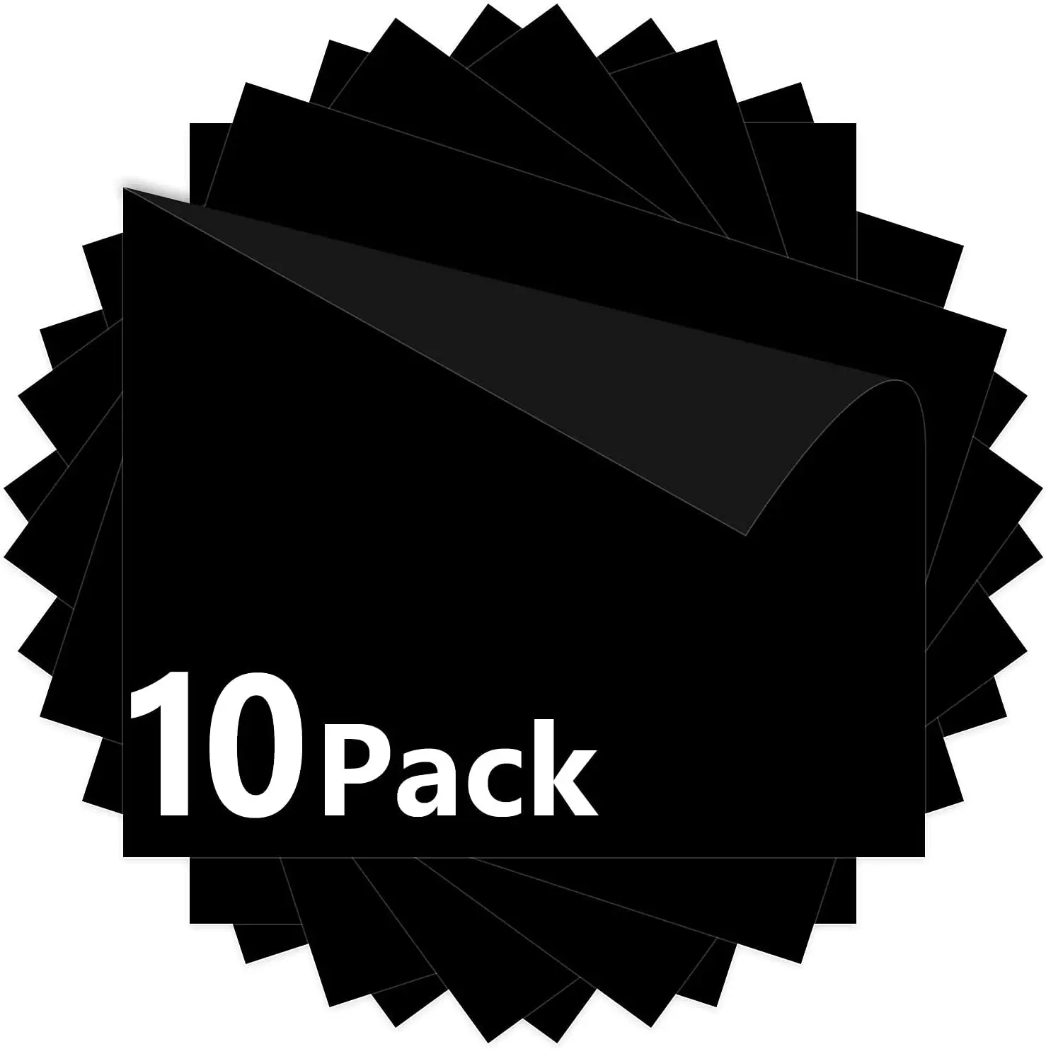 Heat Transfer Vinyl HTV Bundle, 10 Pack Black 12