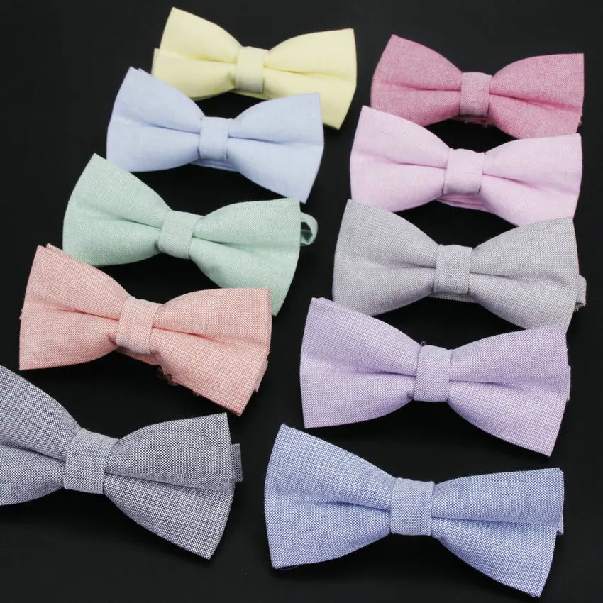 

New Women Men Bow Tie High Quality Flexible Bowtie Smooth Necktie Soft Soild Color Butterfly Decorative Pattern Casual Neck Ties