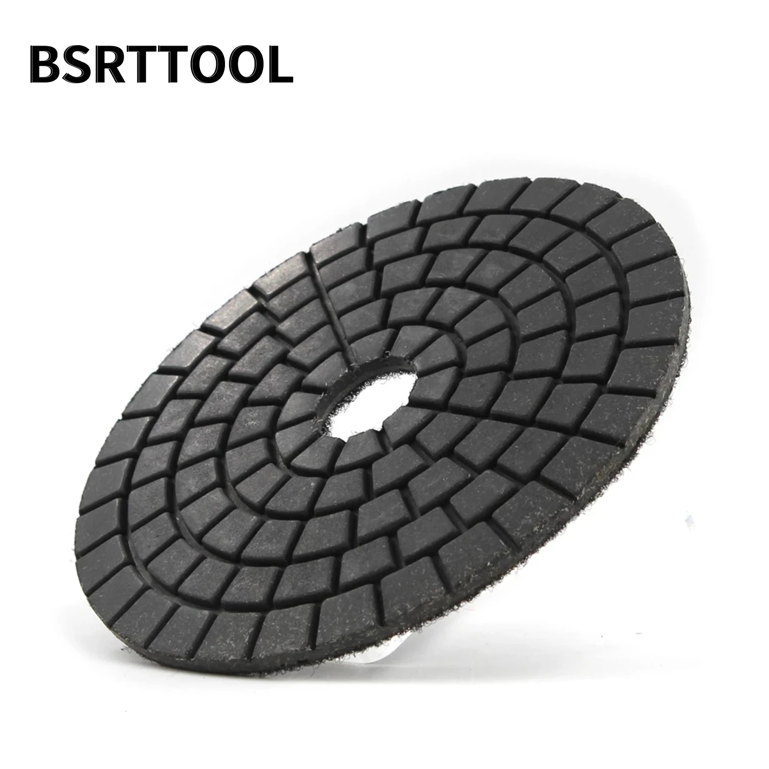 BSRTTOOL 5 Inch Black Abrasive Diamond Polishing Pad Wet Polishing Disc Stone Marble Granite Grinding Sheet Stone Polishing