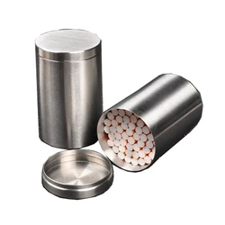 50*84mm Length Cigarette Can 304 Stainless Steel Large-Capacity Cigarette Box Case Sealed Tobacco Cans Tea Pot Ashtra 65mm*105mm