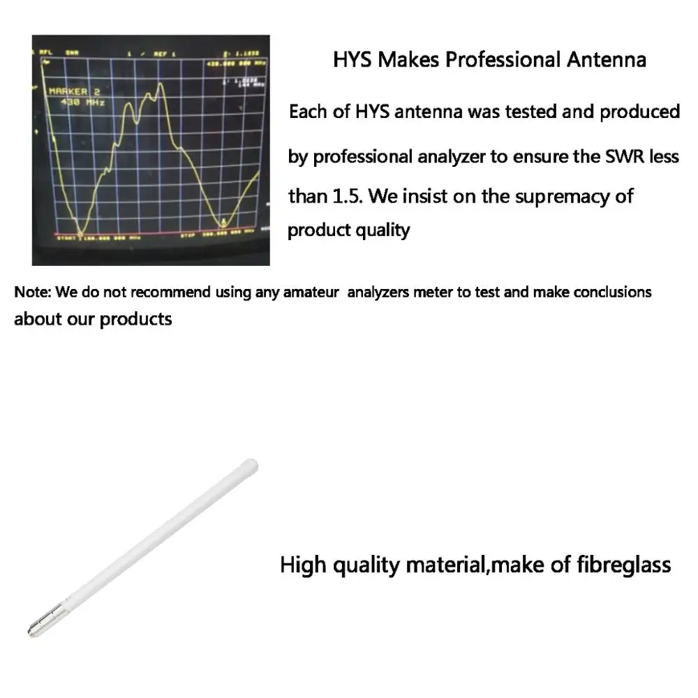 HYS Dual Band VHF/UHF Antenna 144/430MHz  SO239 Ham Radio Antenna with Mounting Bracket  For Amateur Car Mobile Radio