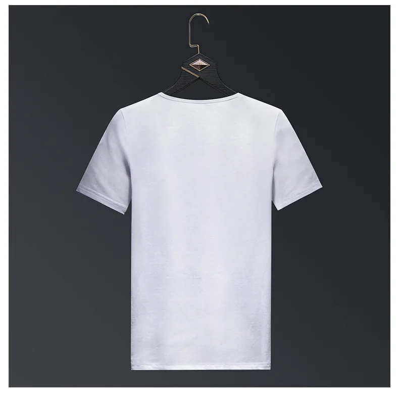 2025 Crown Rhinestones T Shirts Men Brand Short Sleeve Fashion Man Streetwear O Neck Slim Modal Cotton Tshirts Plus Size 6XL