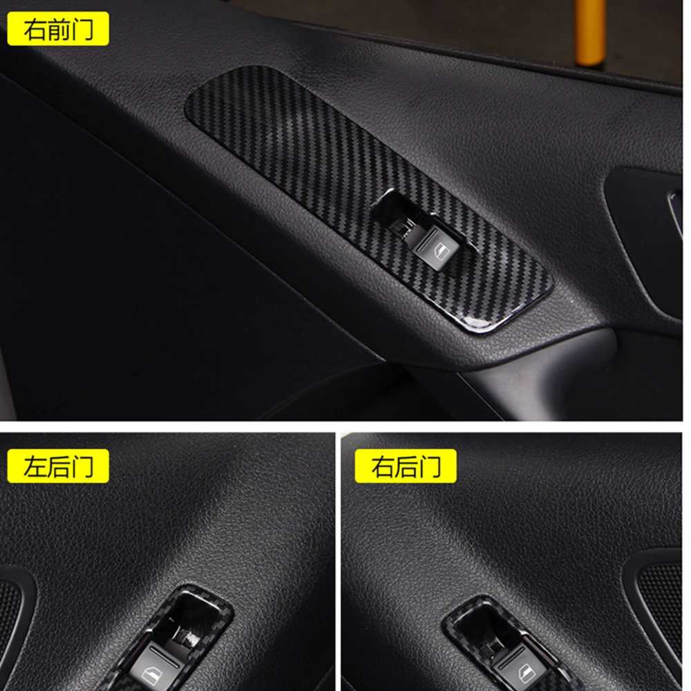 

For VW Volkswagen Tiguan 2010-2015 LHD Window Lift Panel Switch Frame Cover Trim Sticker Auto Accessories