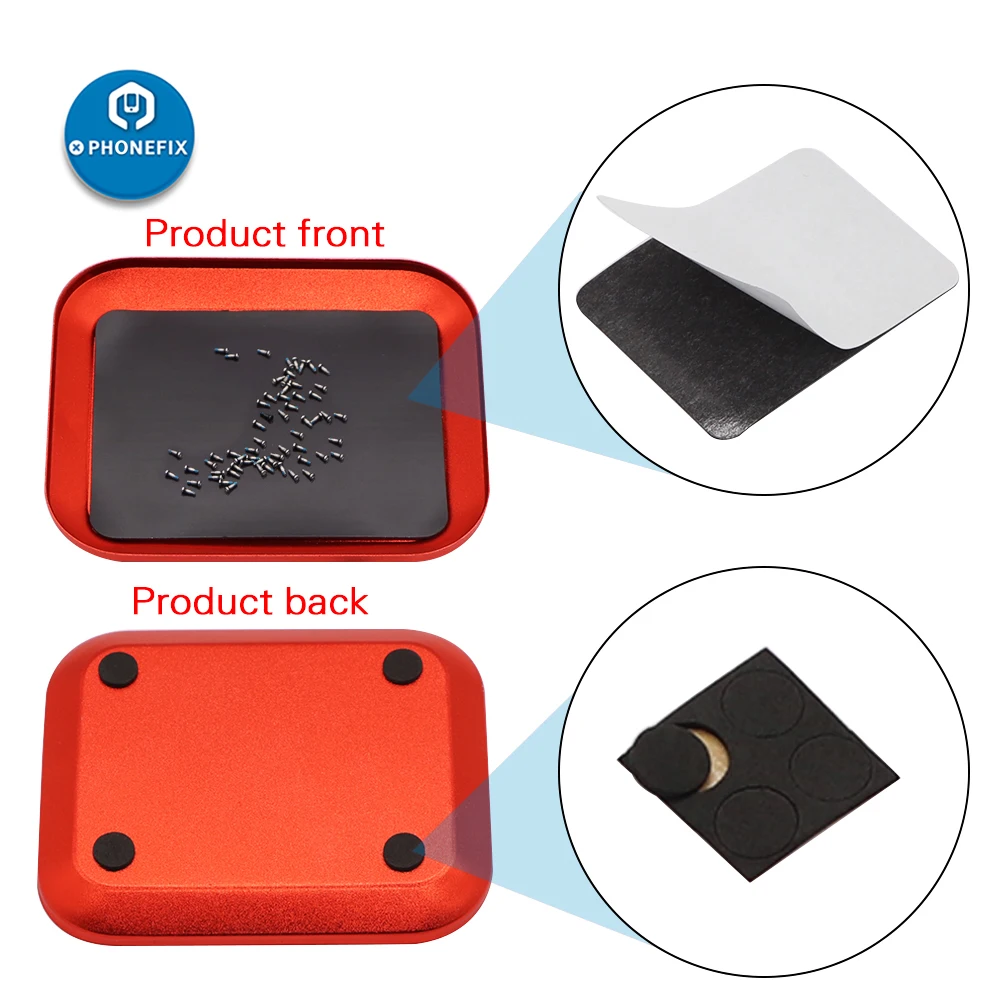 M105 Magnetic Screw Storage Box Aluminum Alloy Tray Pad Electronic Parts Container for Phone RC Crawler Car Drone Repair Tool