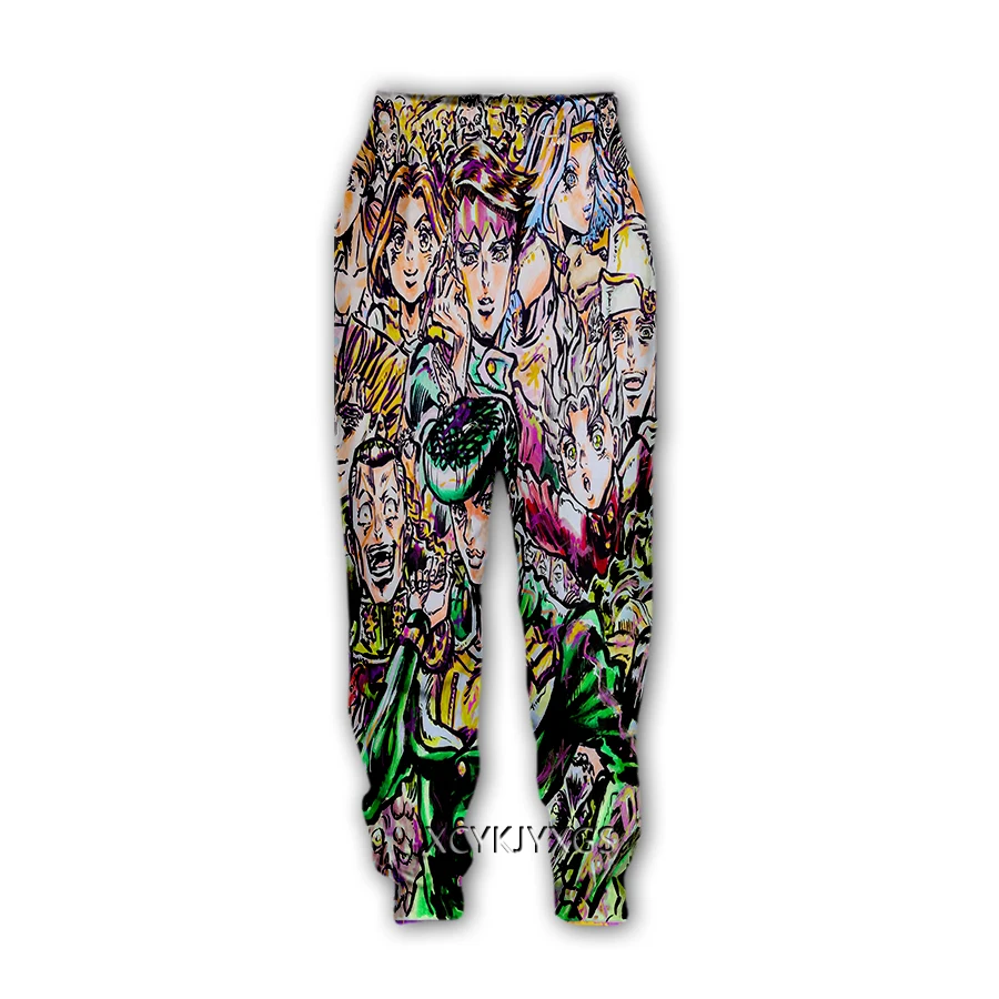 Giappone อะนิเมะผจญภัย Jojo Bizarre 3D พิมพ์สบายๆกางเกง Sweatpants กางเกงผู้ชายขาสามส่วน Sweatpants กางเกงจ๊อกกิ้งกางเกง Y88