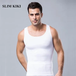 Men Compression Shirt Mens Slimming Body Shaper Abs Abdomen Vest to Hide Man Boobs Elastic Compress Shirts Shapewear Belt Tank