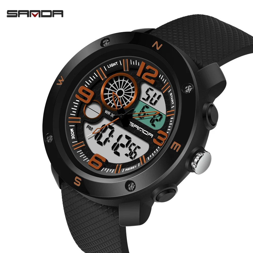 Sanda 762 nuovi orologi sportivi da uomo orologi al quarzo militari di lusso delle migliori marche orologio da uomo impermeabile S Shock Relogio Masculino