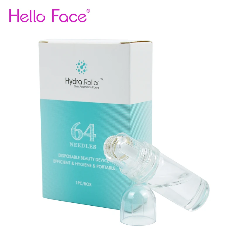 Derma Roller Hydra Roller 64 Pin Titanium needles Tips Microneedle Roller and Microinfusion Serum Applicator for Face Body Beard