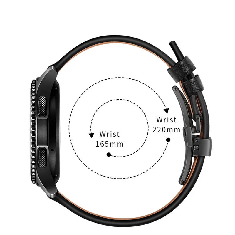 22mm/20mm Leather Strap for Samsung Galaxy watch 45mm/Active 2/Amazfit GTR 47mm Comfortable replacement strap for Huawei watch 3