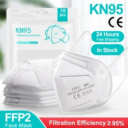 FPP2 maschere protettive CE KN95 certificati maschera per il viso 5Ply riutilizzabile FFP2mask omologada polvere per adulti Mascarillas Masken ffp2mask