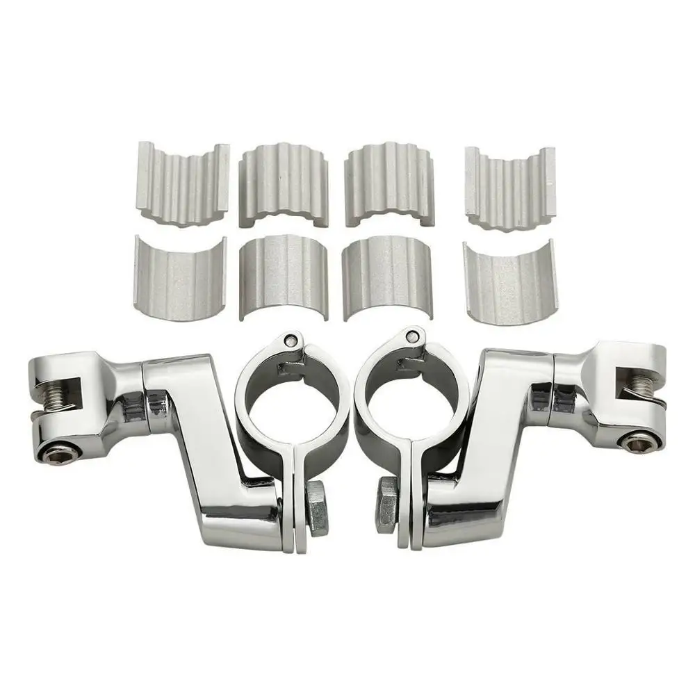 Motorcycle 22mm 25mm 32mm 35mm Universal Front Foot Pegs Clamps For Honda Harley Yamaha Kawasaki Goldwing GL1800 2001-2017 16 15