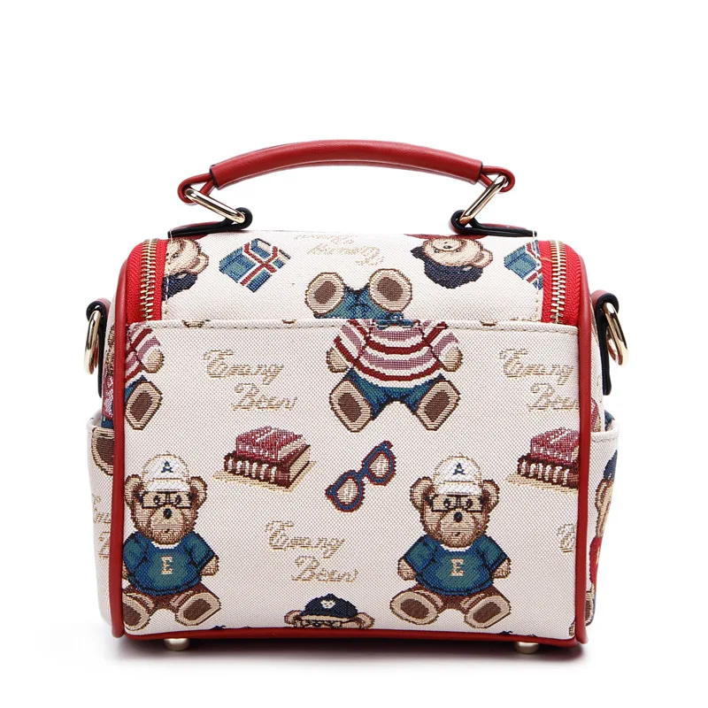 Cross-body bag female cartoon lovely woman shoulder bag personality joker fashion handbag adorable bear small square bag