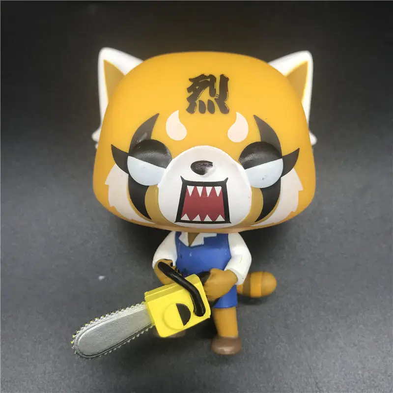 Aggretsuko rage/chainsaw/date night reative,漫画の置物,ビニールアクションモデル,ギフト用の収集可能なおもちゃ