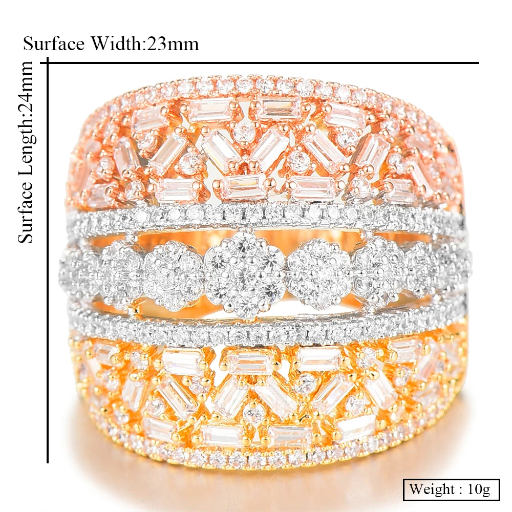 GODKI di Lusso Bagutte Cut Bold Anelli con Zirconi Pietre 2020 Donne di Fidanzamento Monili Del Partito di Alta Qualità