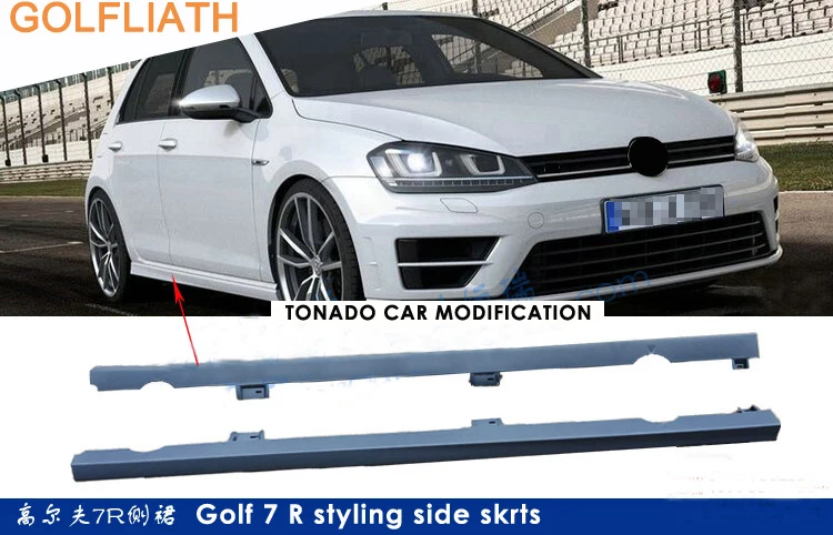 

GOLFLIATH R STYLE unpainted ABS racing car bodykit side skirts for Volkswagen VW Golf 7 MK7 2014 2015 2016