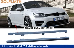 GOLFLIATH R STYLE unpainted ABS racing car bodykit side skirts for Volkswagen VW Golf 7 MK7 2014 2015 2016