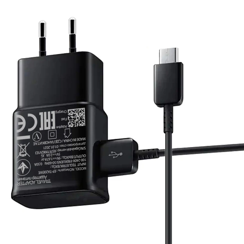 Type C Charger USB C Wall Charger for Samsung Galaxy S21 S20 Note 20 Ultra 10 Plus Fast Charging S10 S10e S9 S8 Type-C USB Cable