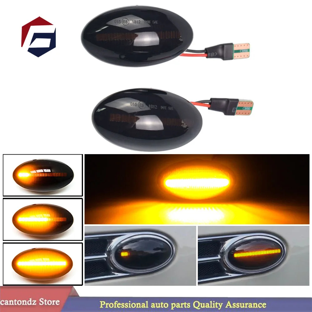 2x Dynamic LED Side Marker Light Flowing Side Repeater Lamp Error Free Panel Lamp For BMW for MINI Cooper R50 R52 R53 2002-2008