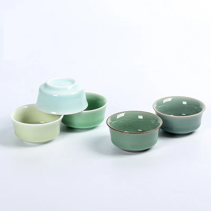 Celadon Product Ming Cup Ge Kiln Kung Fu Tea Set, Tea Bowl, Master Cup, Ceramic Small Tea Cup, Individual Single Cup, NO.YZ18