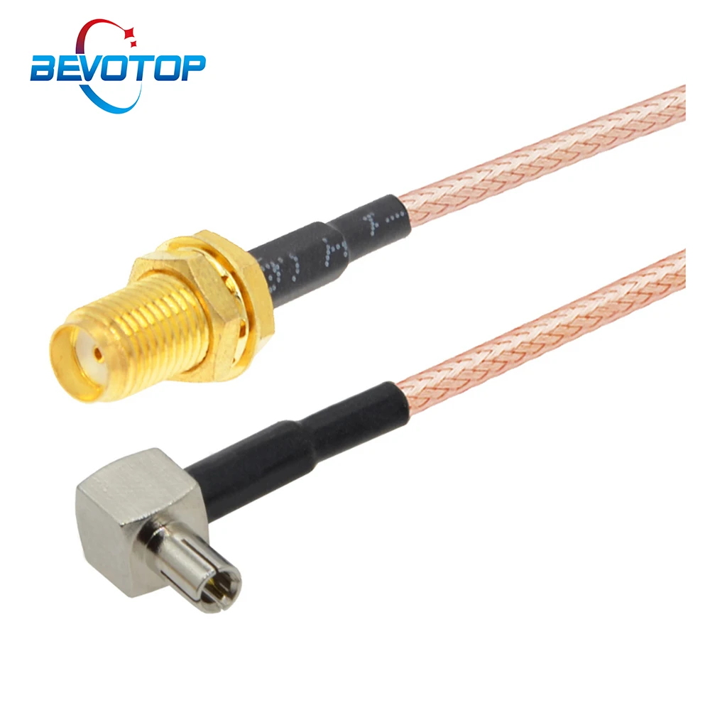 2PCS SMA Female Bulkhead to TS9 Male Right Angle Plug RG316 Pigtail Cable SMA to TS9 Extension Cord for Huawei 3G Modem Router